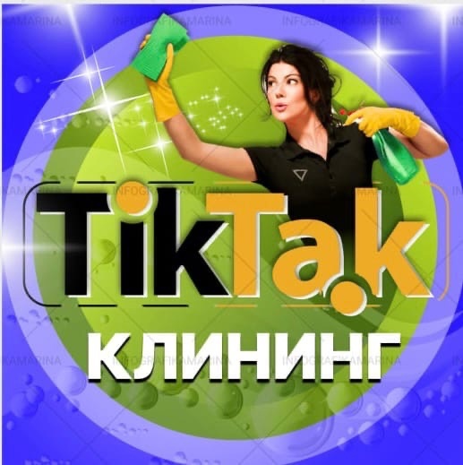 Клининговая компания TiK-TAK — логотип